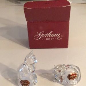 GORHAM CAT SALT AND PEPPER SHAKERS